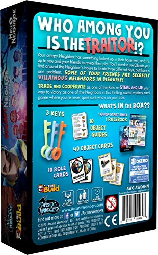 Arcane Wonders Hello Neighbor The Secret Neighbor Party Game , Blue