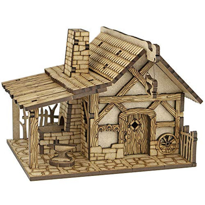 TowerRex Village DND Terrain 28mm Terrain DD Table Fantasy Miniature for Warhammer, Pathfinder, D&D