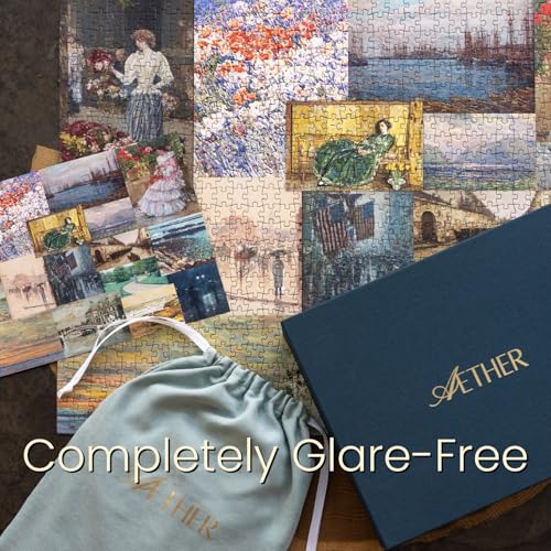 American Impressionism: The Works of Childe Hassam, Premium 1000 Piece Jigsaw Puzzle for Adults, Glare-Free, Soft-Touch Puzzles, Made in USA, Puzzle Lovers Gift Ideas, 26.6" x 19.25" - color: American Impressionism: the Works of Childe Hassam
