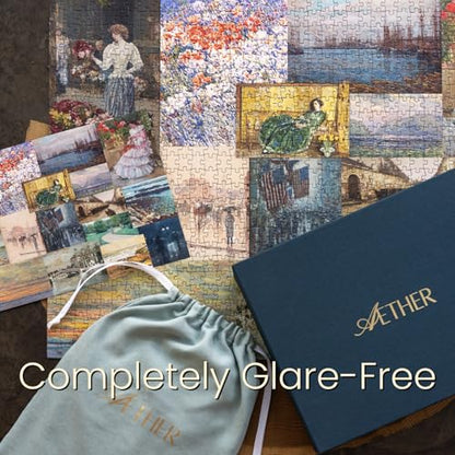 American Impressionism: The Works of Childe Hassam, Premium 1000 Piece Jigsaw Puzzle for Adults, Glare-Free, Soft-Touch Puzzles, Made in USA, Puzzle Lovers Gift Ideas, 26.6" x 19.25" - color: American Impressionism: the Works of Childe Hassam
