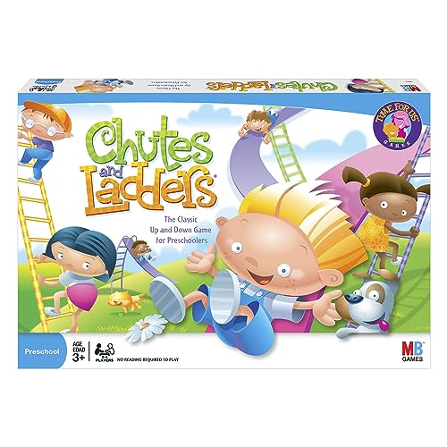 Hasbro Gaming Chutes and Ladders Board Game, 2 to 4 Players, Gift for Kids, Preschool Classroom Games, Ages 3+ (Amazon Exclusive)