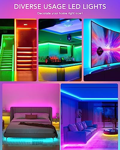 MATICOD LED Lights for TV, 16.4ft RGB Strip Lights for TV Behind 50-70in TV, Bluetooth APP Remote Control Music Sync TV Backlight for Bedroom Gaming Room