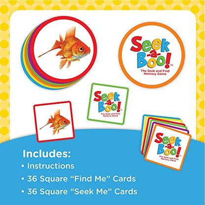 MindWare Seek-a-Boo Seek and Find Memory Game and Toddler Flash Cards Matching Game | Seek-and-find memory game for toddlers—flip and match picture cards to build memory, vocabulary and focus, ages 2+