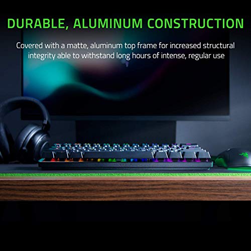 Razer Huntsman Mini 60 Percent Wired Optical Clicky Switch Gaming Keyboard with Chroma RGB Backlighting, PBT Keycaps, Mechanical Keyboards for PC Gaming Computer - Classic Black (Renewed)