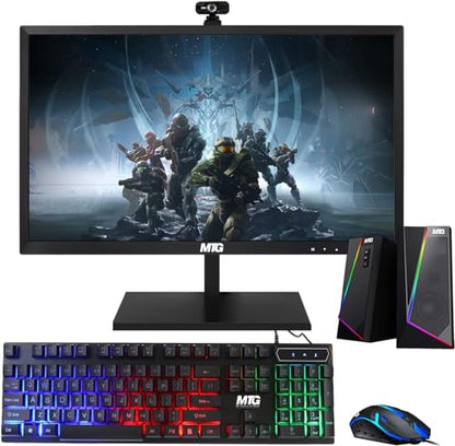 TechMagnet All in one Desktop Computer,Cheetah 4,Intel Core i5 4th Gen,16GB DDR3,1TB SSD,27 inch LED Monitor,MTG RGB Keyboard Mouse,RGB Speaker and Webcam,USB Wi-Fi,Windows 11(Renewed) - size: 16GB/1TB SSD, style: 27 Inch