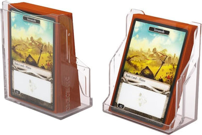 Gamegenic Bastion 50+ XL Deck Box - Compact, Secure, and Perfectly Organized for Your Trading Cards! Safely Protects 50+ Double-Sleeved Cards, White Color, Made - color: Clear