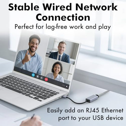 Cyberguys USB 3.0 to Ethernet Adapter, 1Gbps RJ45 LAN Network Dongle, Plug & Play, Compatible with Nintendo Switch, Windows, Mac, Chrome OS, TV Box, Laptop, PC - style: USB to Ethernet Adapter