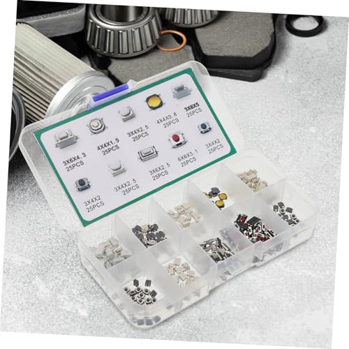 Zerodeko 250pcs Push Button Switches for Arcade Game Parts Replacement Tactile Momentary Switch Kit for Car Automotive