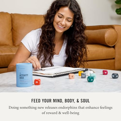 Two Tumbleweeds Mood-Boosting Activity Dice – Set of 9 Dice | 54 Screen-free Activities – Mindfulness & Wellness Gift for Adults, Teens, & Employees – Therapy Office Must Haves