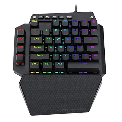 USonline911 Advanced K-700 Mechanical Gaming Keyboard, 44 Keys, Blue Switches, RGB Backlit, Onboard Macro Keys, One Handed Keyboard, Gaming Keypad, Small Gaming Keyboard