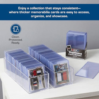BCW 108 PT. Thick Card Topload Holder - Pack of 1 | Durable Rigid PVC Toploader | Toploaders for Memorabilia, Jersey, Patch, and Relic Cards - color: 108 Pt. / 2.75 Mm