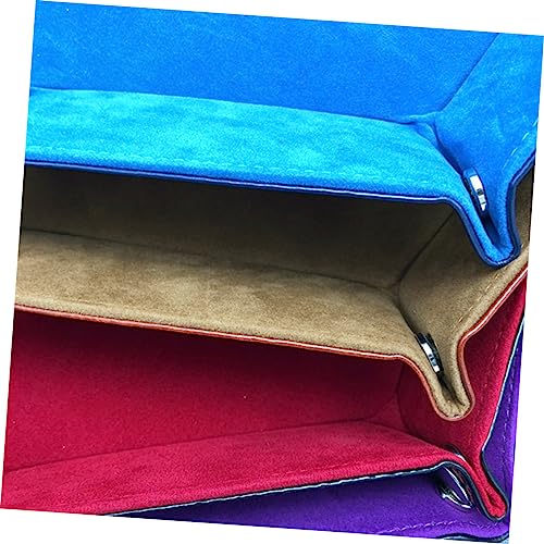 BESPORTBLE Hexagon Dice Tray Pu Leather Storage Box Folding Dice Cup for Gaming Easy Clean and Portable