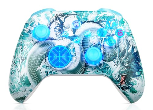 Gamrombo Wireless Gaming Controller Replacement for Xbox One, Xbox Series X|S, Xbox One S|X Controller with Hall Triggers, Hall Joysticks, Adjust RGB Light, Marco, Turbo, Audio Jack