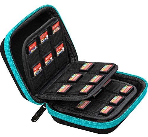 ButterFox 45+12 Switch Game Case for Nintendo Switch (45 physical+12Micro SD digial slots), Switch Game Card Storage Holder or SD Memory Card Case (45 Blue/Black) - color: Blue/Black, size: 45+12