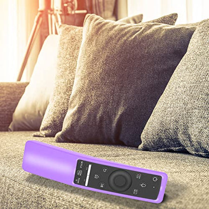 Case Compatible with Samsung Smart TV Remote Controller BN59 Series, Light Weight Silicone Cover Protector Shockproof Anti-Slip Remote Skin Sleeve - Black (Glow Purple) - color: Glow Purple