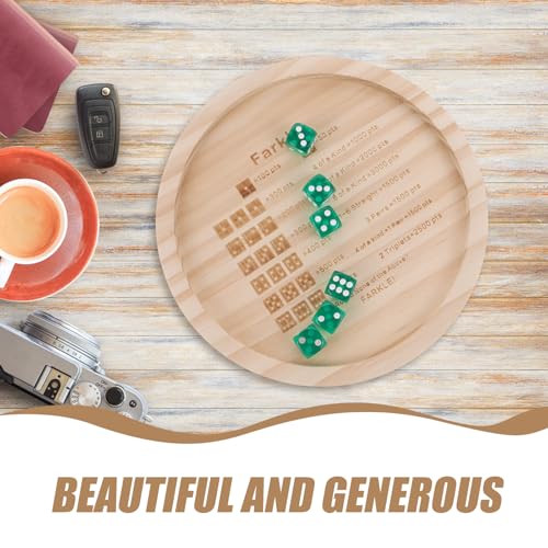 BESPORTBLE Wooden Dice Tray Compact Dice Storage Case for Family Board Games Party Dice Roleplaying Game Accessory Portable Solid Wood Essential