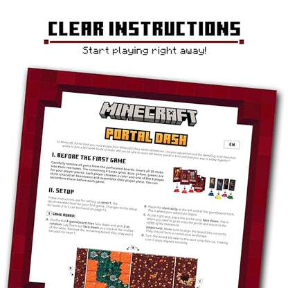 Ravensburger Minecraft: Portal Dash - Engaging Family Board Game for Kids and Adults | Adventure-Packed Gameplay | Ideal Gift for Minecraft Enthusiasts | Suitable for Age 10 and Above