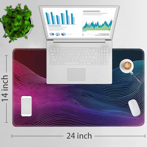 for MTG Game Playmat - 24 x 14 inches with Dices and Storage Bags, Non-Slip Base for TCG and Board Game Card Mats, Trading Card Games Mat, Neon Waves, Digital Art Pattern Collectible Card Playmats - color: Jv-playmat-p7-1-g198
