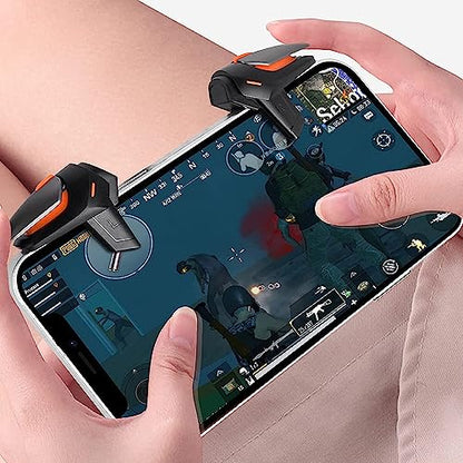 PUBG Mobile Game Triggers, High Sensitive Shoot Aim Gaming Controller Gamepad Grip Joysticks Buttons, Support iOS/Android Smartphone - color: 4 Finger Operation
