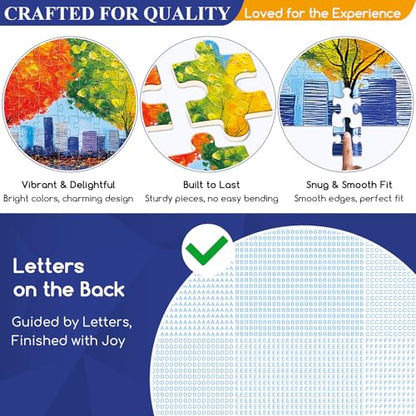 300 Piece Puzzles for Adults,Tree of Love Puzzle for Adults Kids Seniors,Large Piece Fun Puzzle for Kids Ages 8-10 10-12,Challenging Trees of Nature Seasons Puzzles Perfect for Game Nights,20.5x15 in - style: Tree of Love