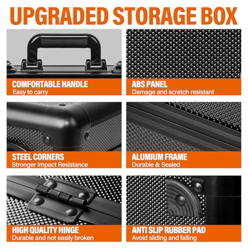Graded Card Storage Box, Top Loaders Storage Case, Sports Trading Card Box, Cards Slab Case PSA MTG CSG BGS SGC Magnetic Holder, Waterproof Carrying Collector Storage Boxes - size: Large