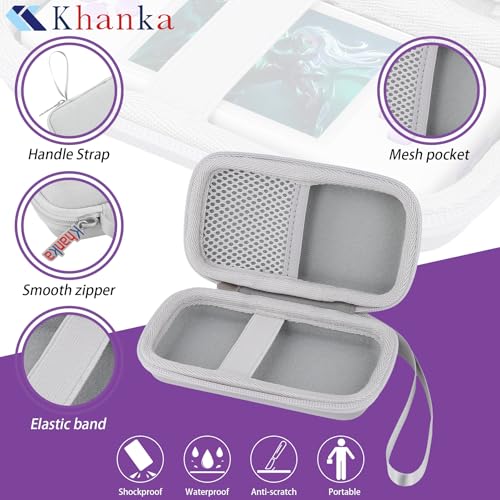 khanka Case for RG28XX Retro Handheld Game Console + HDMI Adapter,White | EVA Hard Shell, Mesh Pocket Accessory Storage, Portable Rope Attachment, Travel-Ready Gaming Storage, Protective Case Only