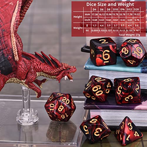 RPG Dice 210 Pieces Polyhedral Dice Set for DND | 30 Sets of 7-Dice for Dungeons and Dragons Tabletop Role Playing Adventure Games