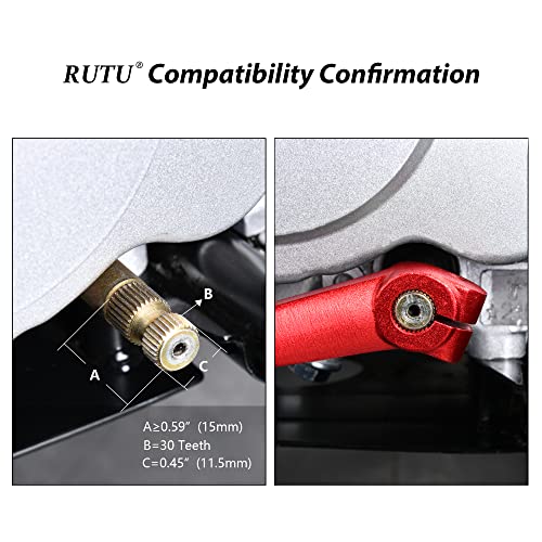 RUTU Folding Gear Shifter Shift Lever, Aluminum Dirt Bike Shift Lever, Compatible with XR50 CRF50 XR CRF 50cc 70cc 90cc 110cc 125c Motorcycle, Dirt Pit Bike Lifan - Black and Red | CNC, Folding, Unbrakable, Replacement for CRF50 XR50 - color: Red-Black