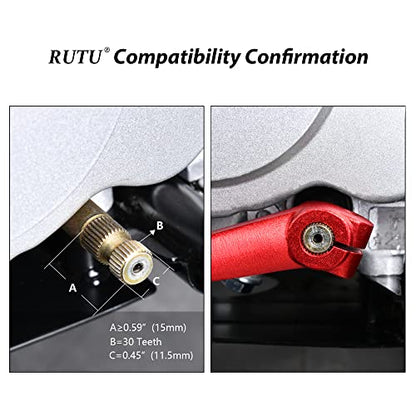 RUTU Folding Gear Shifter Shift Lever, Aluminum Dirt Bike Shift Lever, Compatible with XR50 CRF50 XR CRF 50cc 70cc 90cc 110cc 125c Motorcycle, Dirt Pit Bike Lifan - Black and Red | CNC, Folding, Unbrakable, Replacement for CRF50 XR50 - color: Red-Black