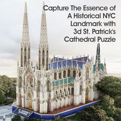 CubicFun St. Patrick's Cathedral New York 3D Puzzle, 117 Pieces, Ages 10+ - style: 1 USA | St. Patrick's Cathedral