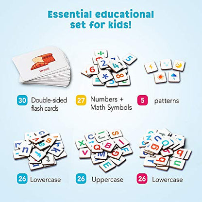 Coogam Magnetic Letters Numbers Alphabet Fridge Magnets ABC 123 Educational Toy Set Preschool Learning Spelling Counting Uppercase Lowercase Math for 3 4 5 Years Kid Toddler