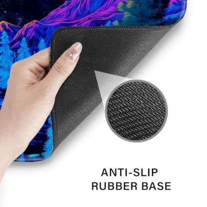Desk Pad and Keyboard Wrist Rest, Large Mouse Pad + Keyboard Pad+Mouse Wrist Support, Non-Slip Desk Mat Protector for Office, Home 31.5×11.8 Inches Waterfall - color: Waterfall