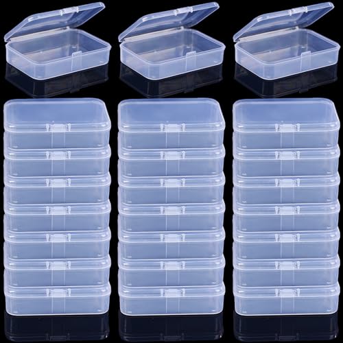 Clear Plastic Playing Card Boxes Snaps Closed Poker Gaming Playing Card Deck Cases Holder Plastic Storage Box Clear Trading Card Box Card Storage Organizer for Bank Business Card (24Pcs) - color: 24Pcs
