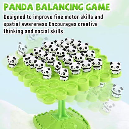 kykake Panda Balance Game Toys,Balance Game Tree Two-Player Parent-Child Interactive Family Tabletop Puzzle Montessori Toy,Pandas Board for Kids and Adults (Panda) - style: panda