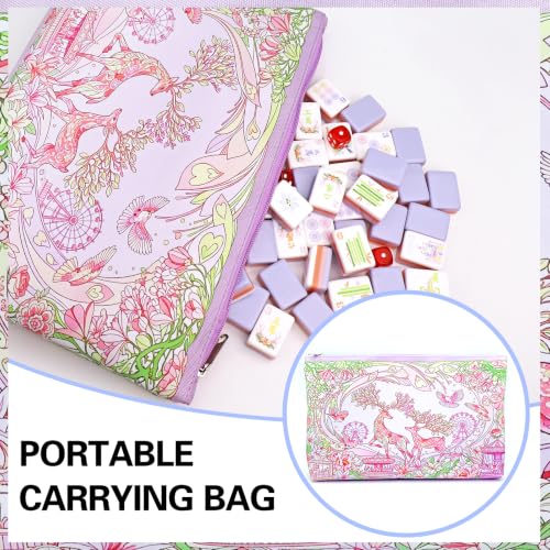 American Mahjong Game Set with Portable Travel Bag, Complete 160 Tiles Including CRAK Suit, 3 Dice, Gift Box – Ideal for Family Game Night, Travel, and Gift Giving
