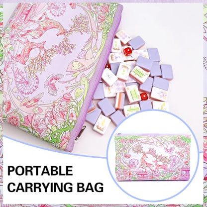 American Mahjong Game Set with Portable Travel Bag, Complete 160 Tiles Including CRAK Suit, 3 Dice, Gift Box – Ideal for Family Game Night, Travel, and Gift Giving