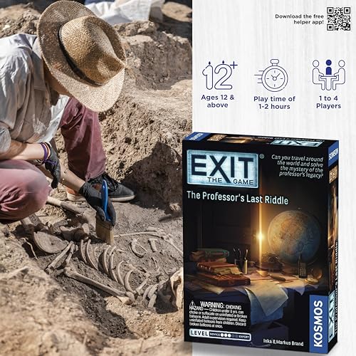EXIT: The Professor's Last Riddle | Escape Room| Brainteasers | Mystery Solving | Treasure Hunt | Kosmos Game | at-Home Escape Room - style: Escape Room