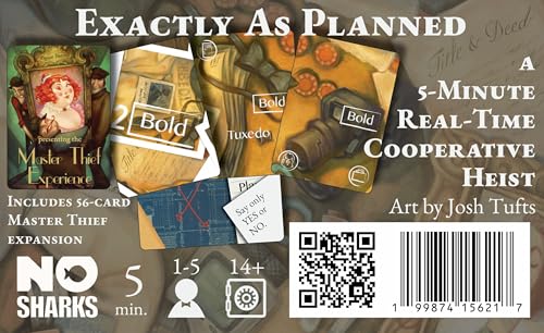 Exactly As Planned | A 5-Minute, Real-Time, Cooperative Board Game | Five Unique Heists for 1-5 Players