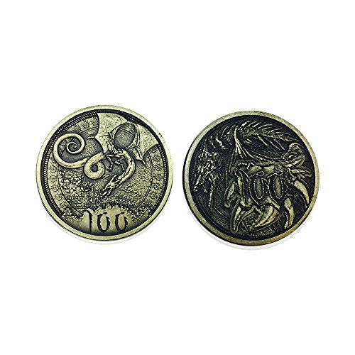 Norse Foundry Adventure Coins - A Set of 10 Metal Plated Novelty Coins in Dragon Style - Perfect for Any Roleplaying Game (RPG) or LARP Session - style: Dragons