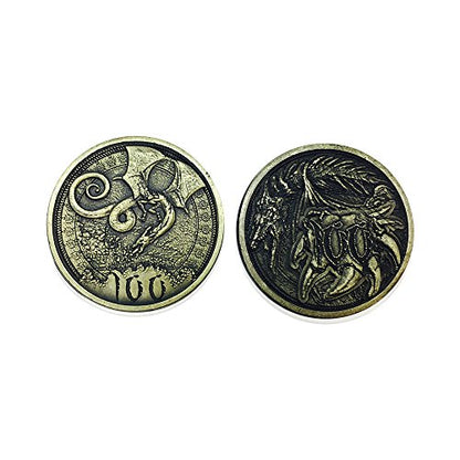 Norse Foundry Adventure Coins - A Set of 10 Metal Plated Novelty Coins in Dragon Style - Perfect for Any Roleplaying Game (RPG) or LARP Session - style: Dragons