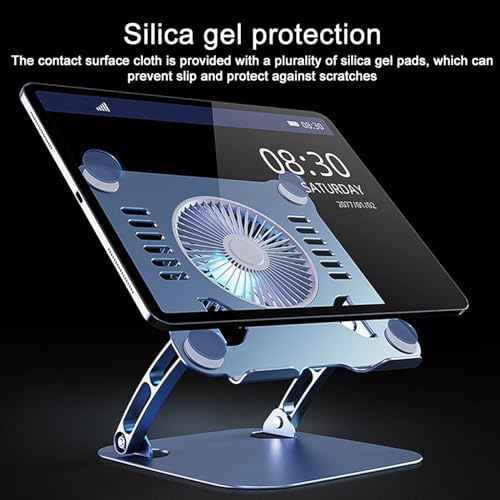 Laptop Cooler Cooling Pad Stand - Slim Ergonimic Laptop Stand for Desk, 3 Speed Cooling Fan Adjustable Height Laptop Cooling Stand for MacBook 11-15.6 Inch (Silver), YT628-2