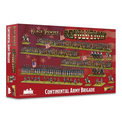 Warlord Games Revolution! - Continental Army Brigade - Epic Scale Miniatures for Black Powder Highly Detailed American War of Independence Era for Table-top Wargaming