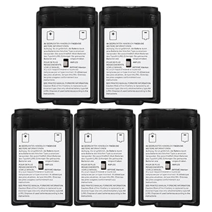Brrnoo 5 PCS Battery Cover for Controller, Replacement Shell Case Kit with Anti Abrasion Material, Precise Appearance for Game Accessory (Black) - color: Black
