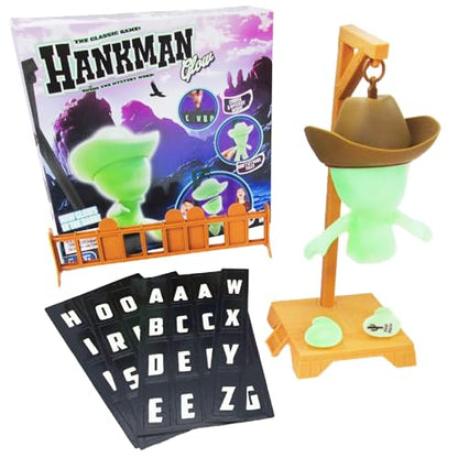 Fotorama Hankman Glow Magnetic Hangman Word Guessing Game | for Kids Ages 6 and Up, Glow in the Dark Travel Toy, Mystery Letter Games, Gifts
