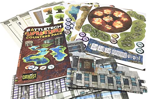 BattleTech Counters Pack Alpha Strike - Miniatures Wargame Accessory for 2+ Players, Ages 14+, 1.5 Hours+ Play Time - Essential Kit by Catalyst Game Labs