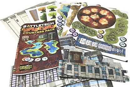BattleTech Counters Pack Alpha Strike - Miniatures Wargame Accessory for 2+ Players, Ages 14+, 1.5 Hours+ Play Time - Essential Kit by Catalyst Game Labs