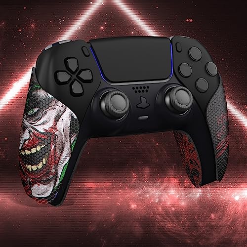 eXtremeRate PlayVital Anti-Skid Sweat-Absorbent Controller Grip for ps5 Controller, Professional Textured Soft Rubber Pads Handle Grips for ps5 Controller - Clown Hahaha - color: Clown Hahaha
