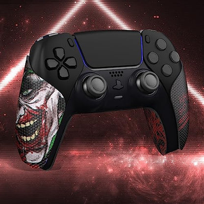 eXtremeRate PlayVital Anti-Skid Sweat-Absorbent Controller Grip for ps5 Controller, Professional Textured Soft Rubber Pads Handle Grips for ps5 Controller - Clown Hahaha - color: Clown Hahaha