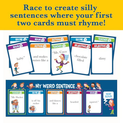 My Weird School Game Miss Bernard Is A Wild Card, Funny Educational Card Game for Kids and Family, Silly Sentence Building Game