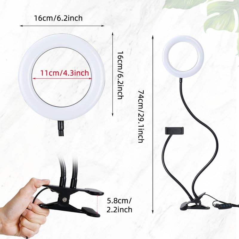 Clip Desktop Live Broadcast Fill Light Circular Lighting Light Folding Beauty Selfie Light